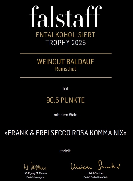 FRANK & FREI SECCO "KOMMA, NIX"  ROSA -alkoholfrei-
